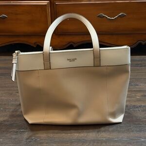 Kate Spade Beige and White Women's Tote Bag